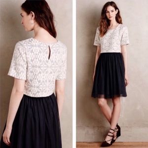 Anthropologie Weston Gray Tulle Dress size small